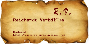 Reichardt Verbéna névjegykártya